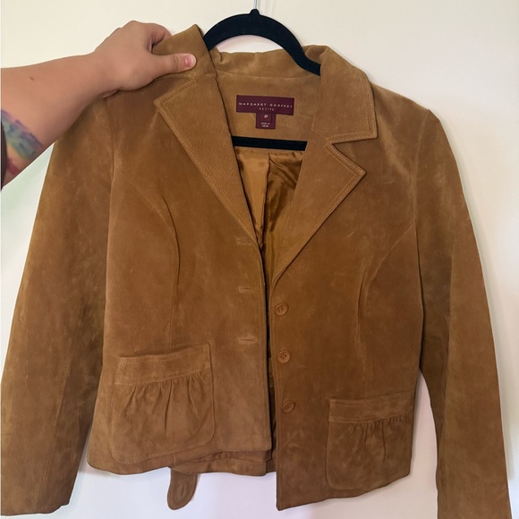Jackets & Blazers - Margaret Godfrey Petite Suede Blazer — Size 8P — AS-IS